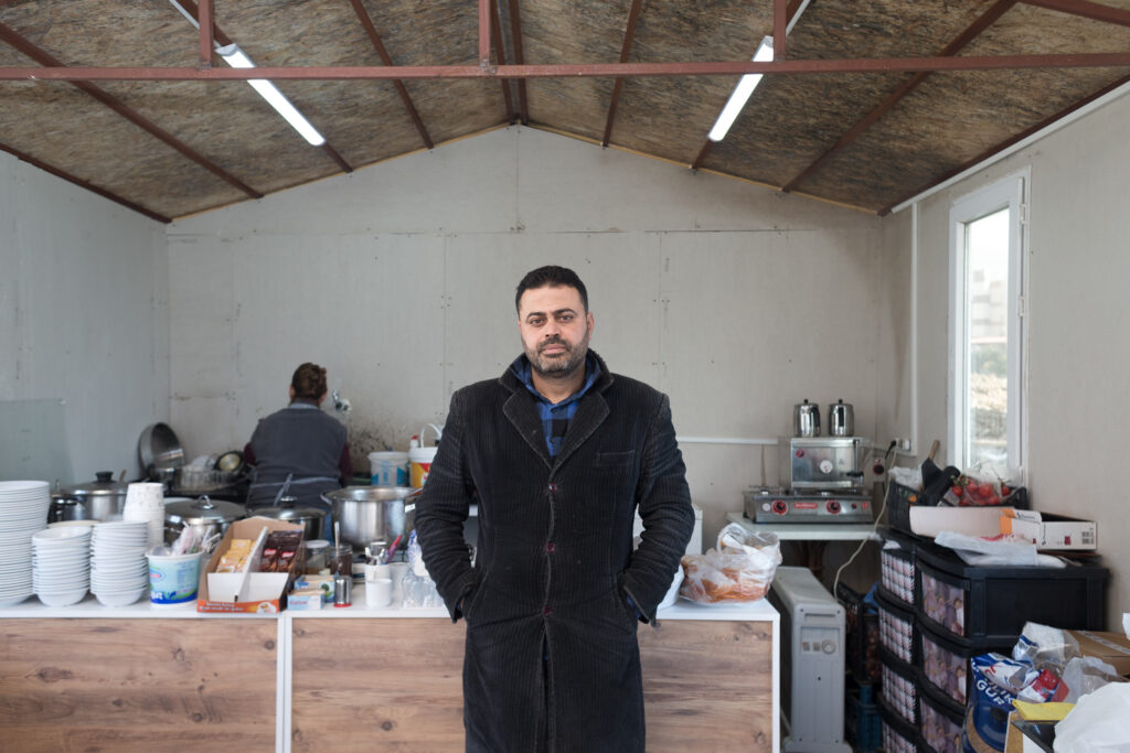 Sedat Paşa Ögretmen stands inside his soup kitchen (Kyriakos Finas)