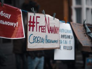 Navalny, Russia, signs, protests