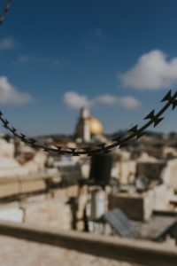 Jerusalem, Palestine, mosque, barbed wire, Israel