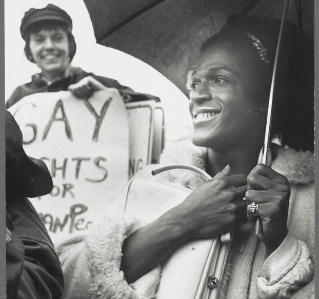 Kady Vandeurs and Marsha P. Johnson at gay rights rally at City Hall from the New York Public Library, Digitals Collection