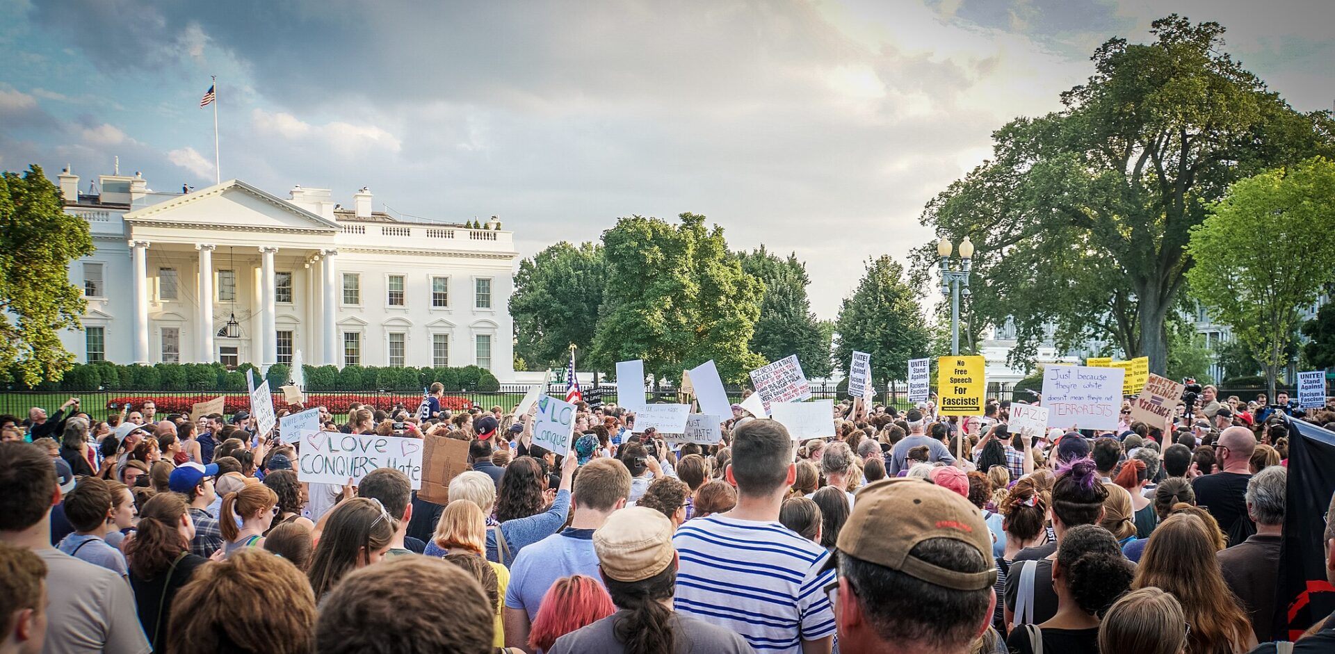 After the deadly "Unite the Right Rally" in Charlottesville in August 2017, protesters gathered for a vigil in Washington DC (Ted Eytan via Wikimedia Commons)