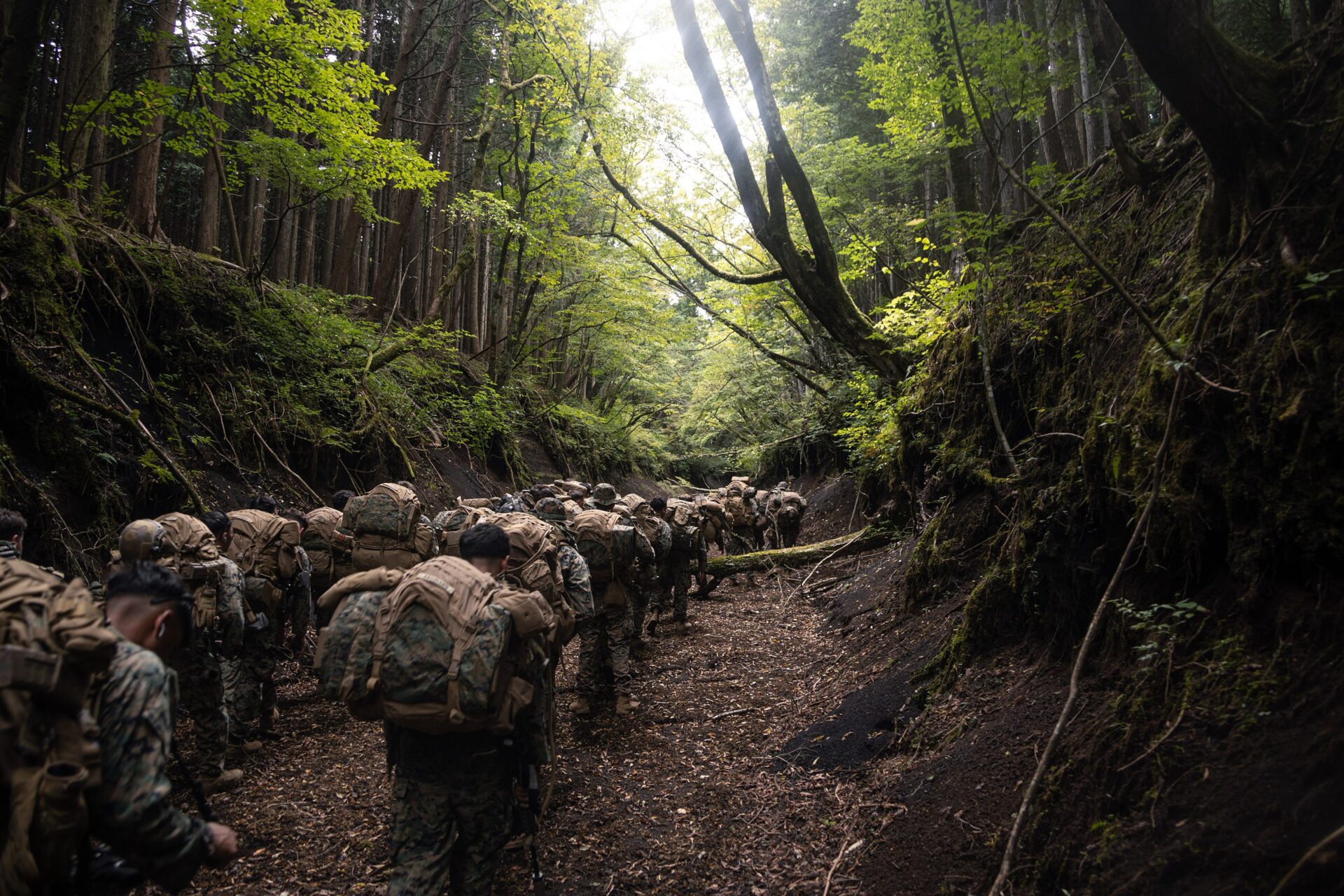 US Marines undergo combat training at Camp Fuji, Japan, in September 2025 (Victor Gurrola/US Marine Corps/Wikimedia Commons)