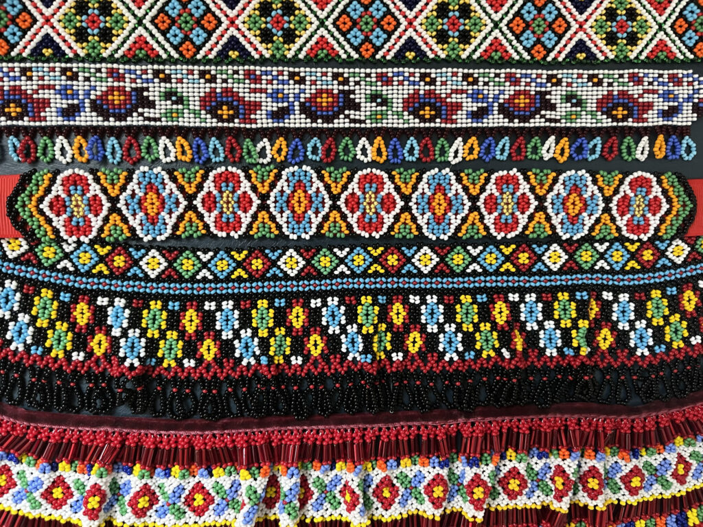 Close-up image of bead necklaces