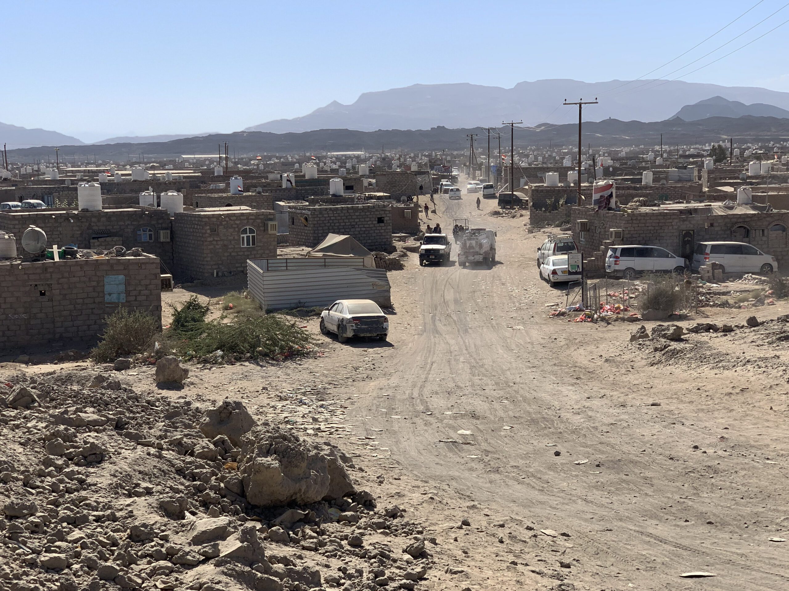 Al Jufainah camp, the largest IDP camp in Yemen.