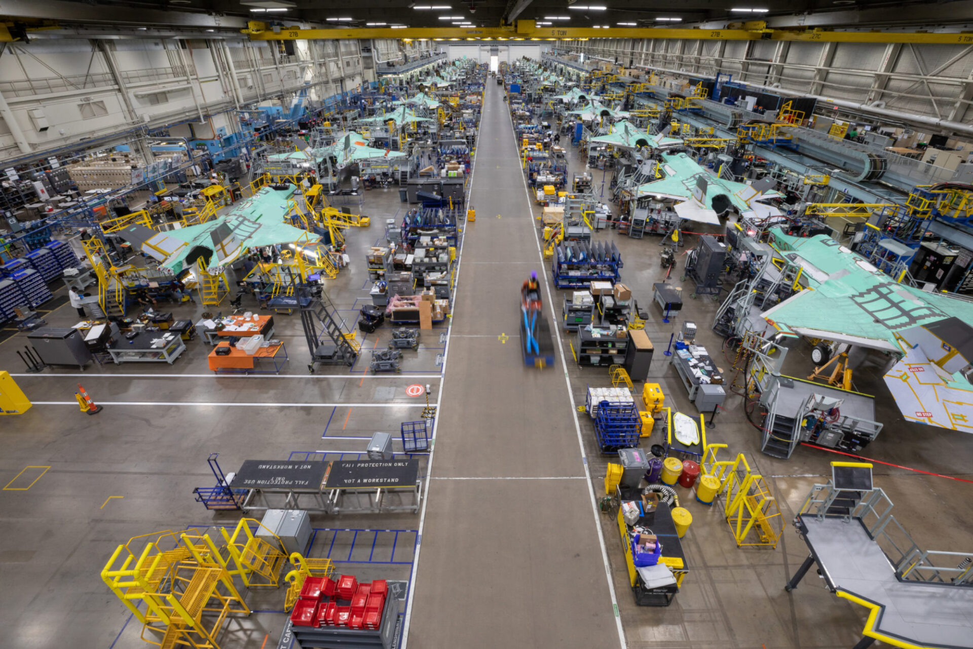 Document F-35 production line from crane monorail