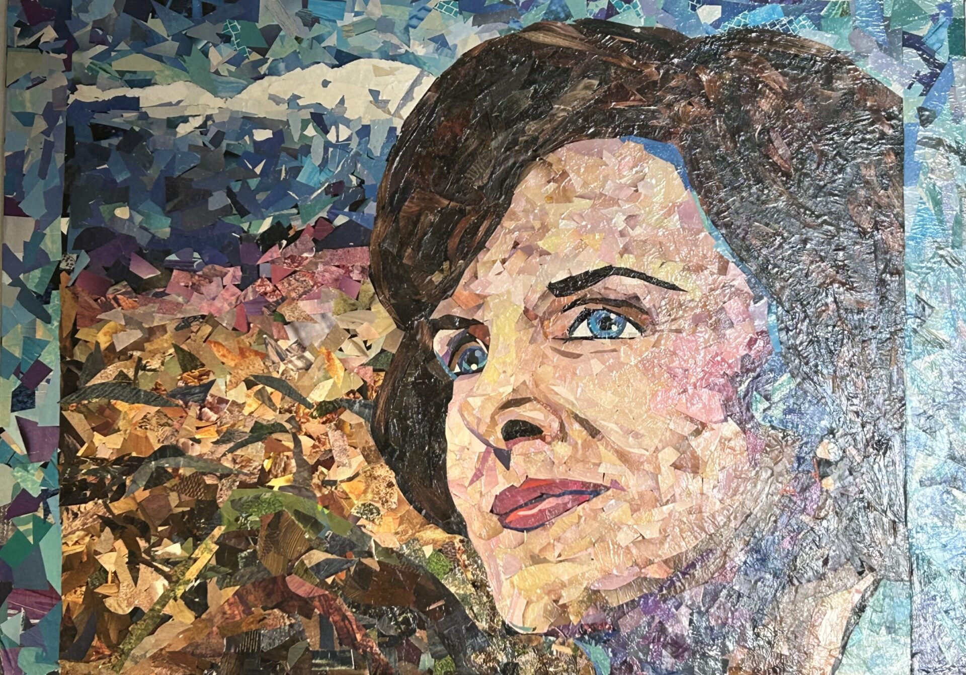 picture of an oil painting of Feinstein in her office