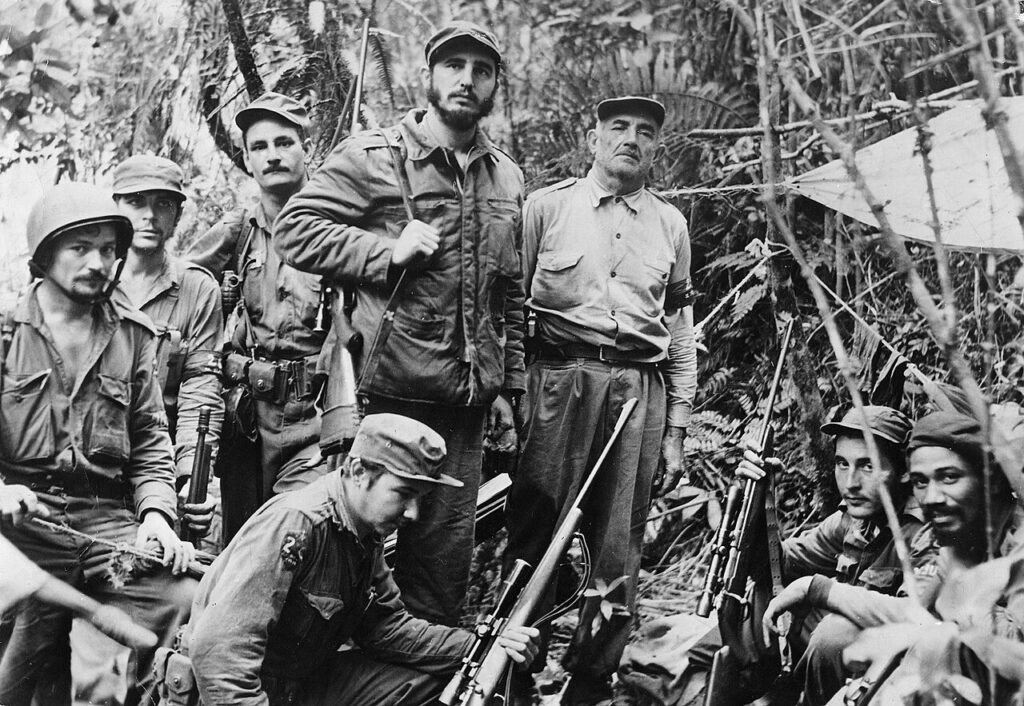 Fidel Castro and his men in the Sierra Maestra in 1956 (Creative Commons)