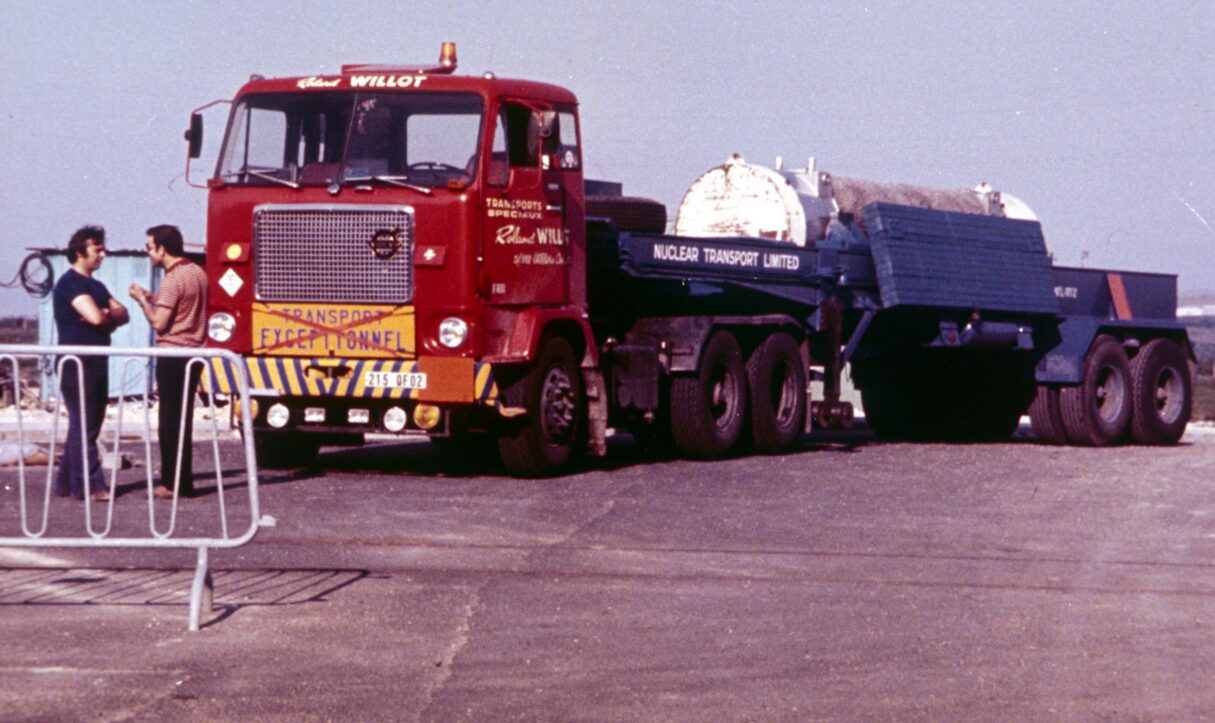 A public domain photo shows a truck transporting nuclear waste on an unknown date (US Department of Energy/Wikimedia Commons)