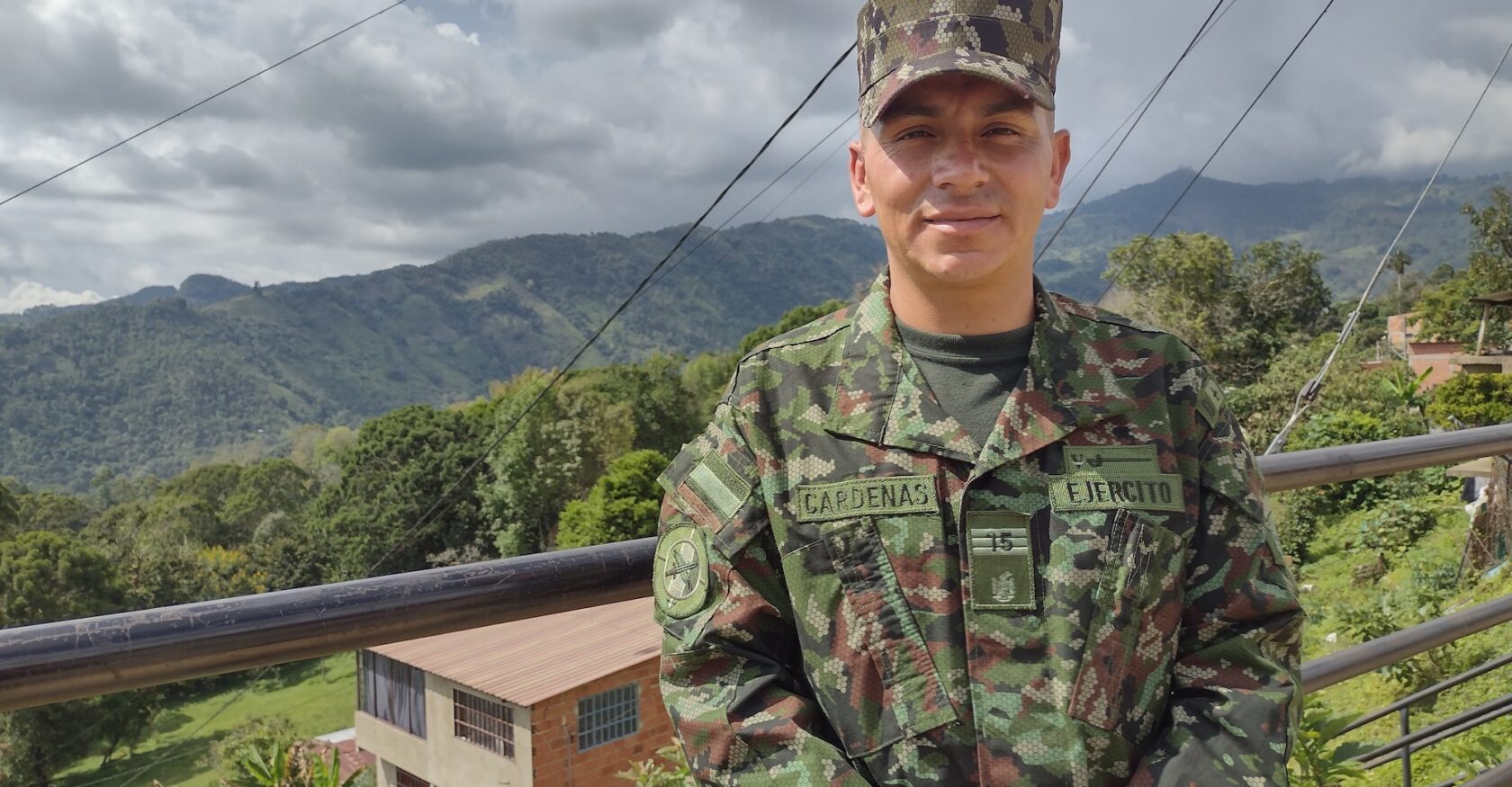 Portrait of Colombian soldier-clown Luís Javier Cardenas, who is also known by his circus name "Sancochito." (Natalie Skowlund, Inkstick Media)