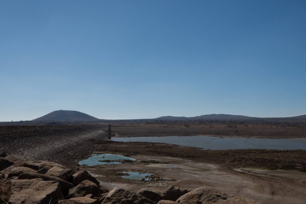 Southern Syria's Kodna dam, like many in the region, is suffering from low water levels (Anagha Subhash Nair)