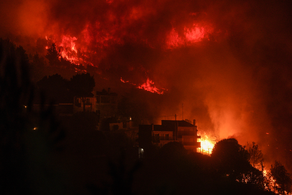 Dionysos, Greece, on Aug. 12 (Nick Paleologos)