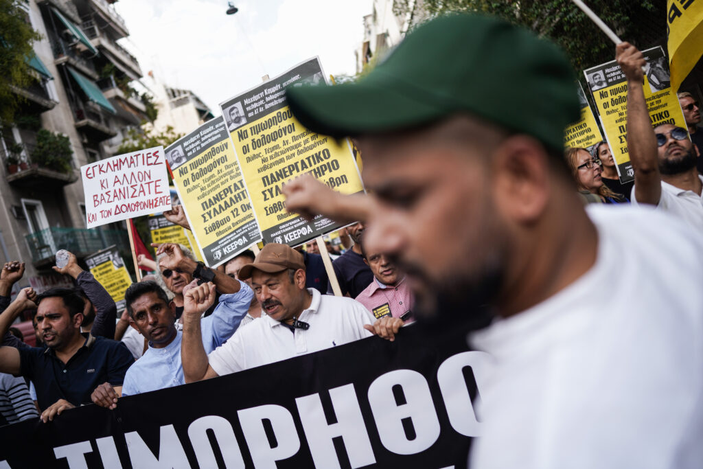 Activists and migrant workers have cast doubt on the Greek police's account of Ashiq's death (Nick Paleologos/Inkstick)