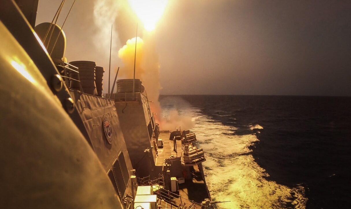 In October 2023, the USS Carney deflects Houthi missiles and drones in the Red Sea (Aaron Lau/US Navy/Wikimedia Commons)