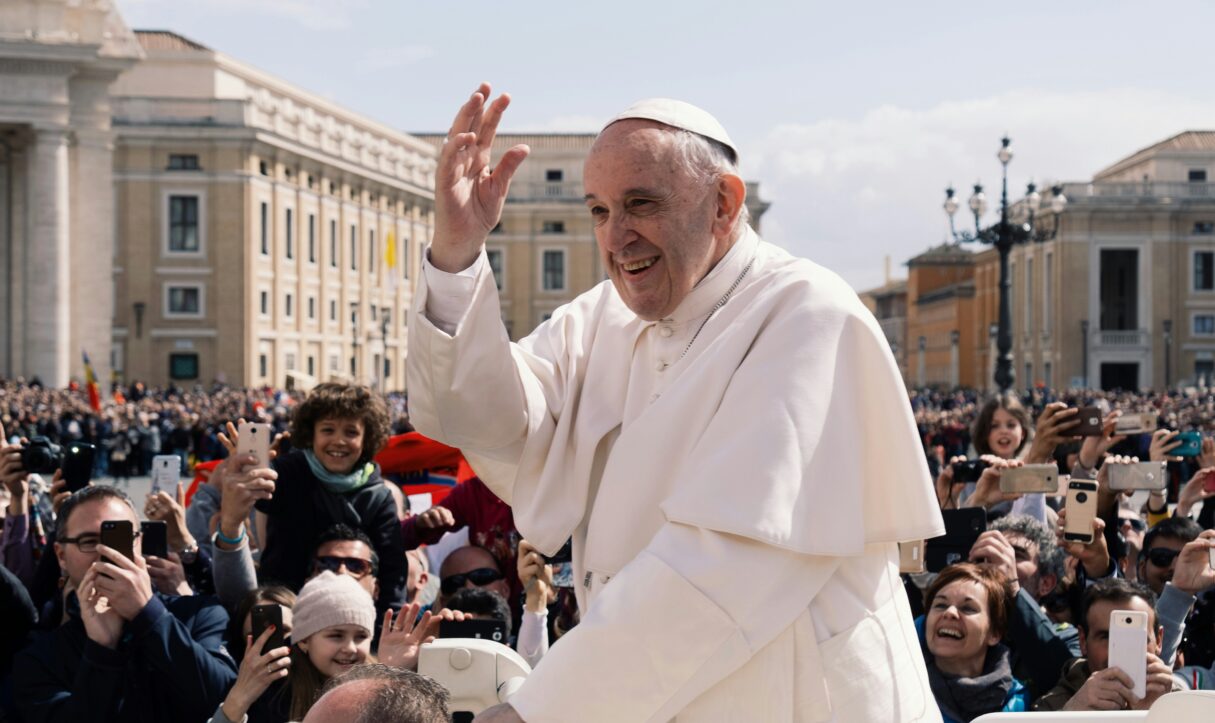 Pope Francis appears in Vatican City in 2018 (Ashwin Vaswani/Unsplash)