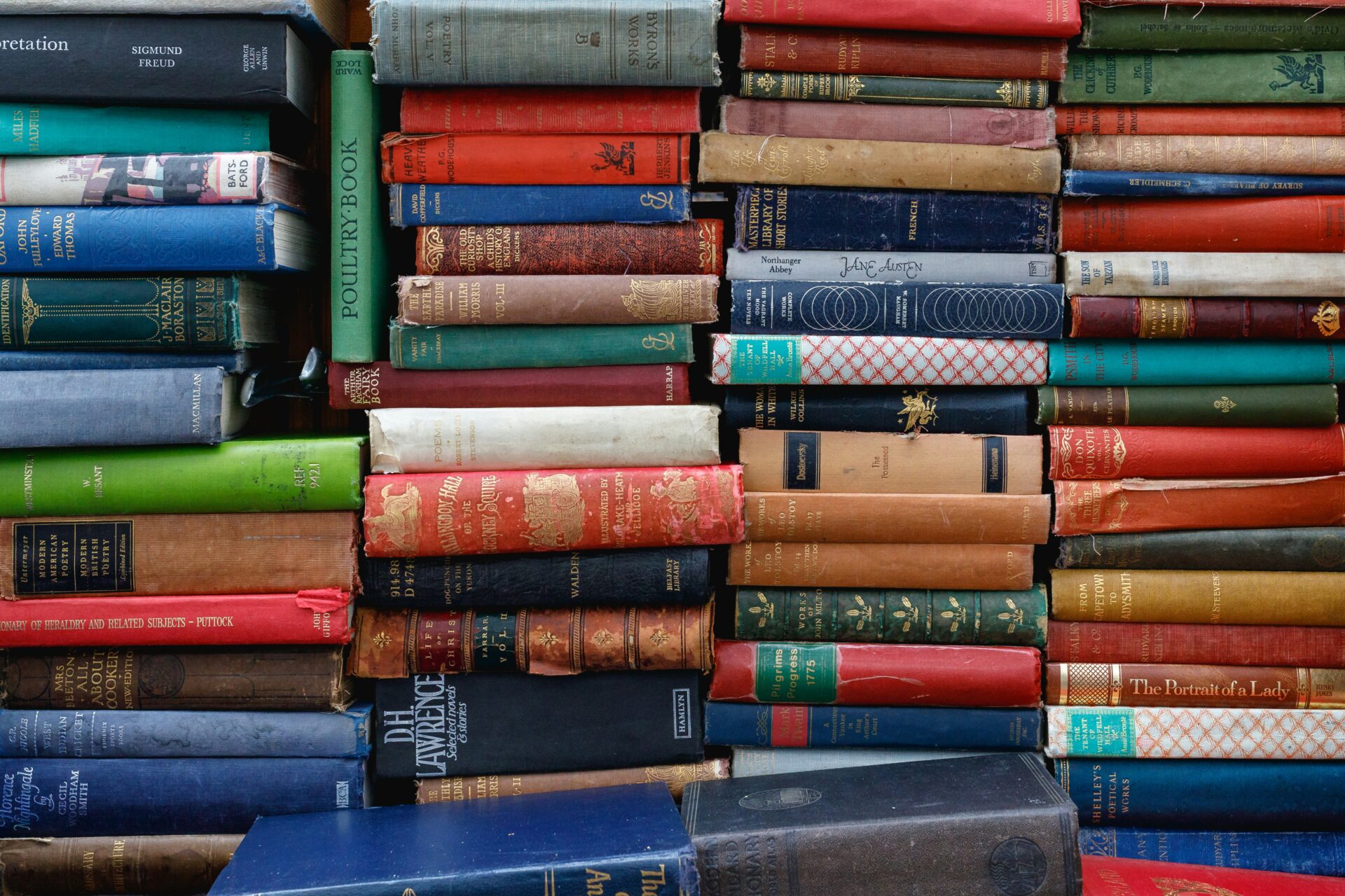 A stock photo shows old books photographed in London in February 2019 (Ed Robertson/Unsplash)
