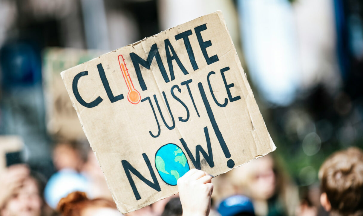 A stock photograph shows a global climate action protest on Oct. 3, 2019, in Germany (Markus Spiske/Unsplash)