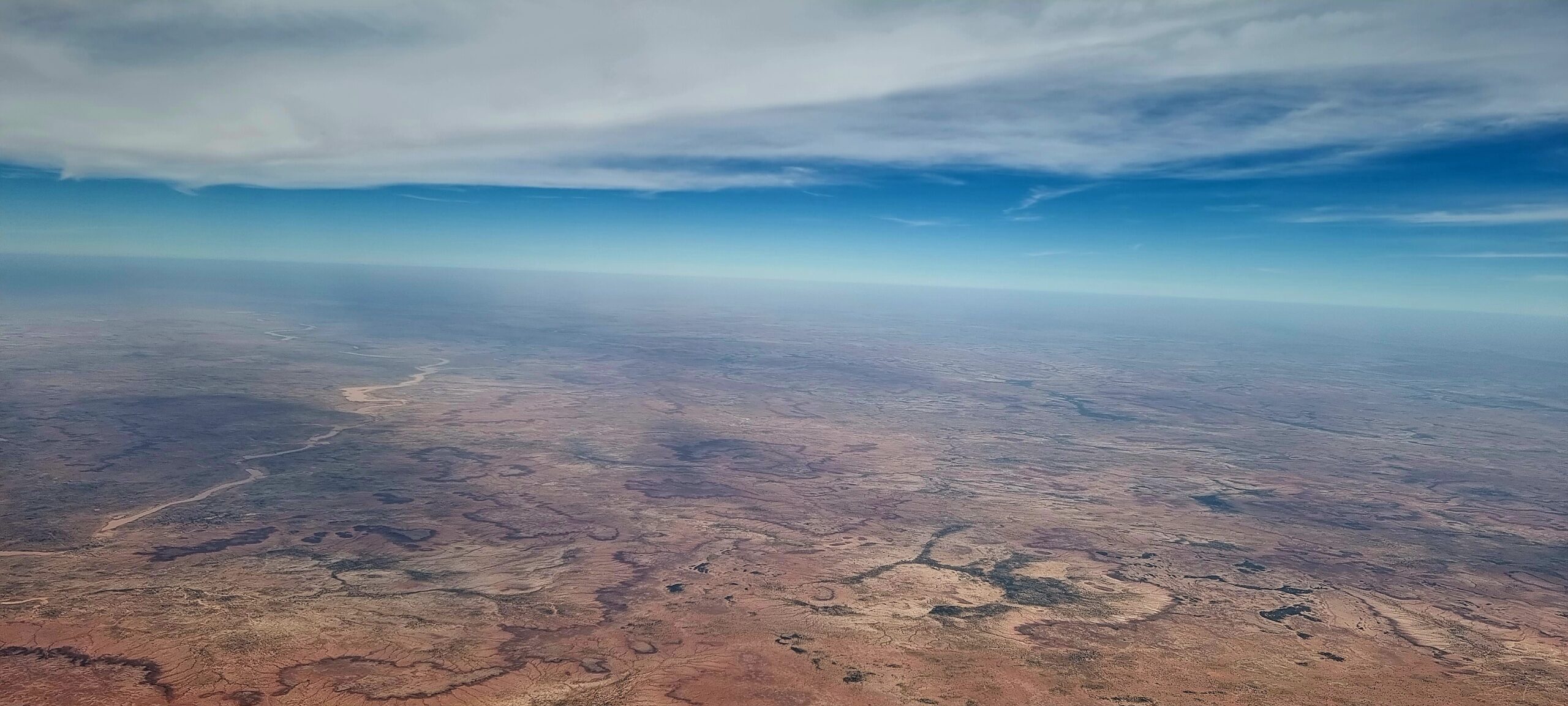 Aerial view of the desert in Tahoua, Niger