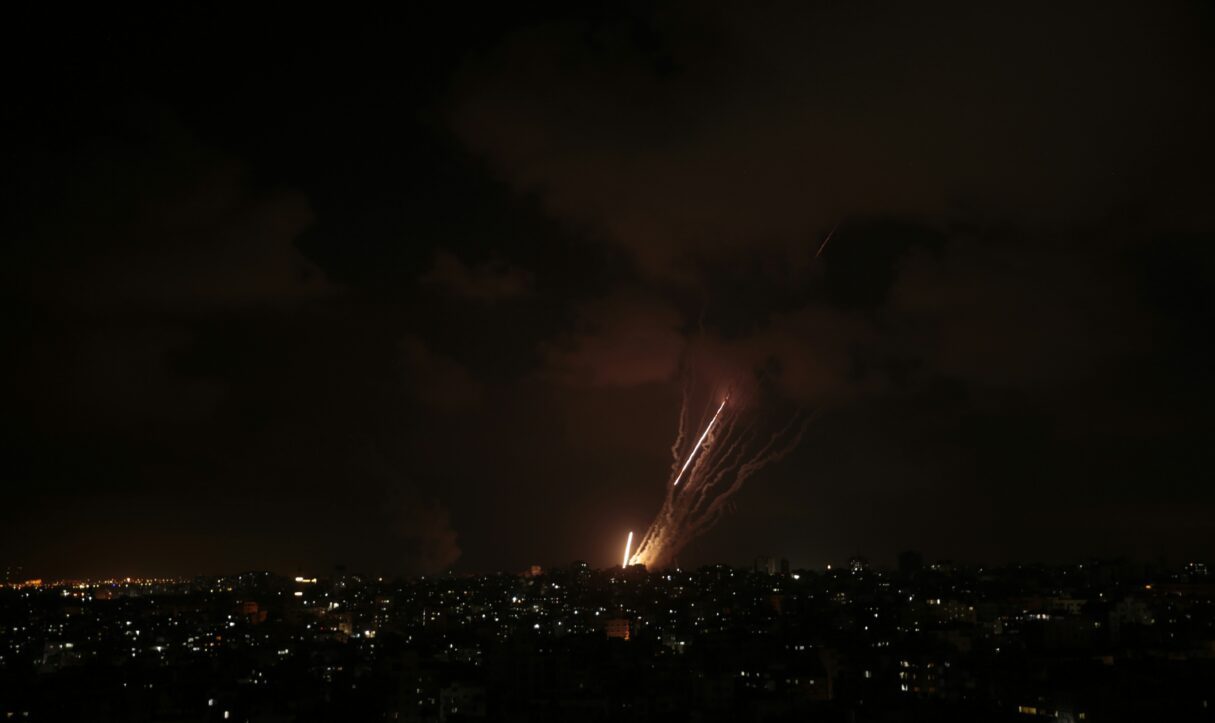 A photo shows an explosion in the Gaza Strip in August 2022 (Mohammed Ibrahim/Unsplash)
