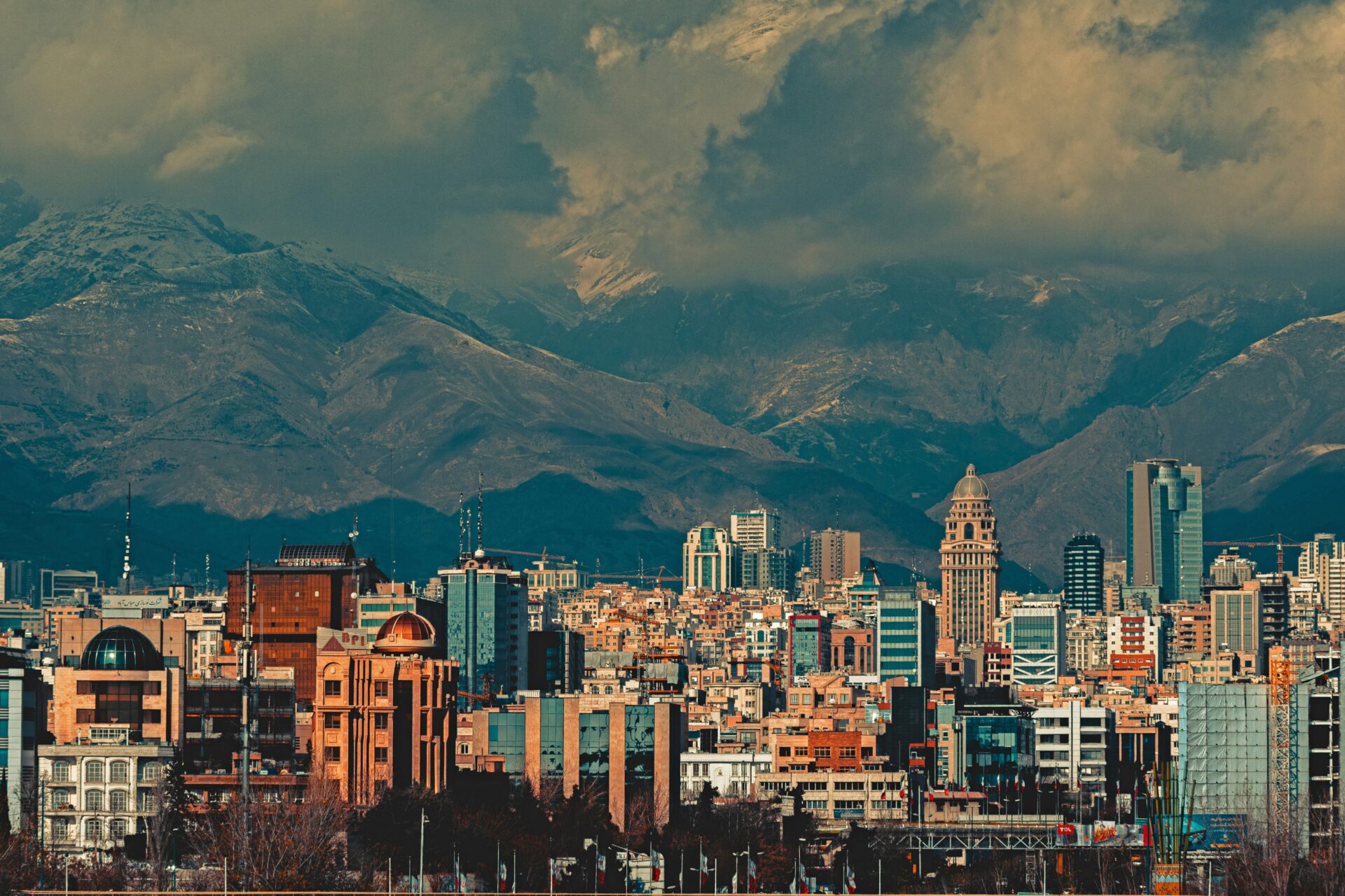 A photo published in February 2021 shows the skyline of the Iranian capital, Tehran (Sajad Nori via Unsplash)